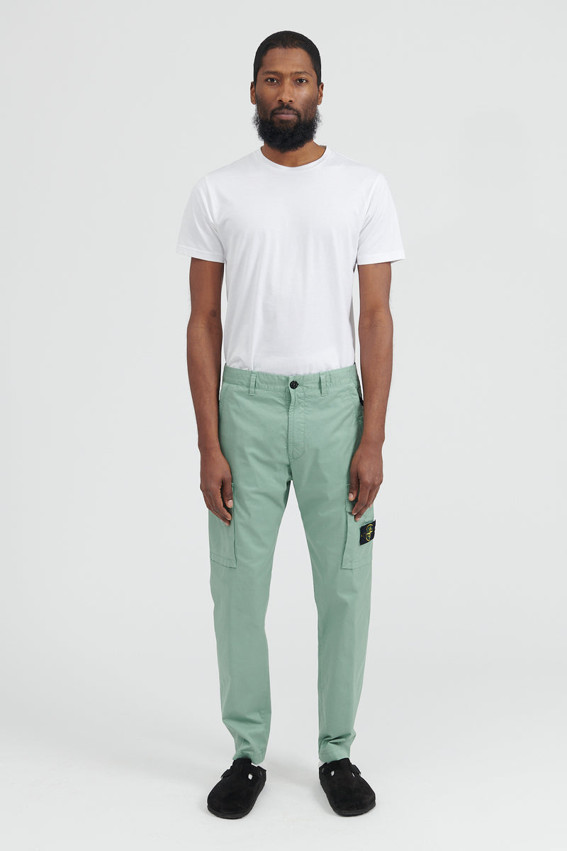 32310 Stretch Cotton Gabardine Cargo Pants - Sage