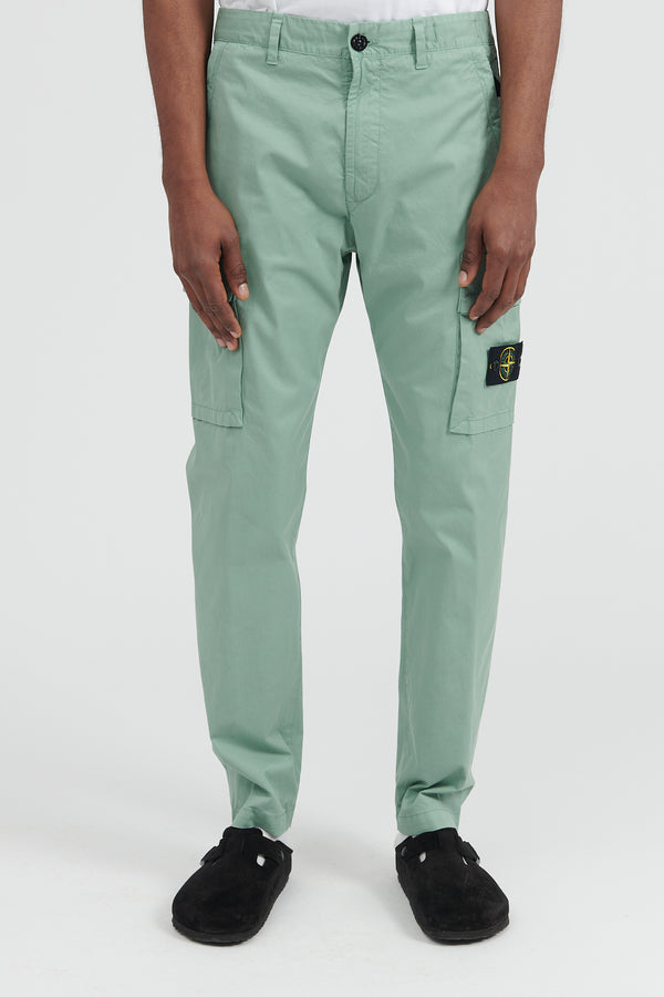 32310 Stretch Cotton Gabardine Cargo Pants - Sage