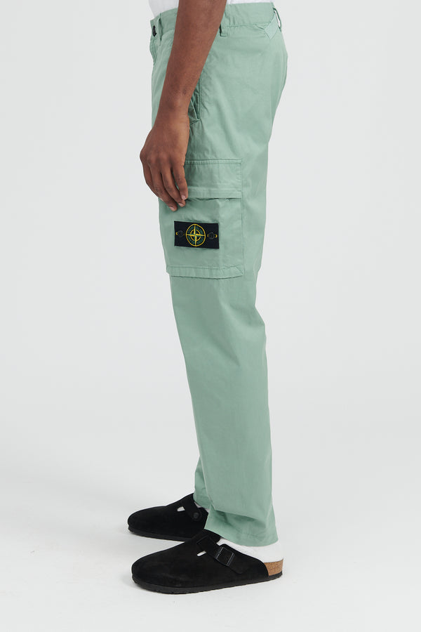 32310 Stretch Cotton Gabardine Cargo Pants - Sage