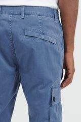 303L1 Stretch Broken Twill Cotton Pants - Dark Blue