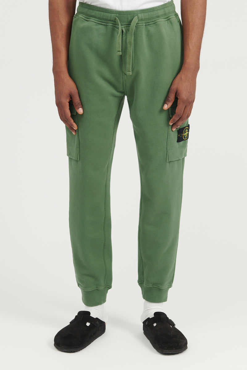 64720 Brushed Cotton Fleece Cargo Jogger Sweat Pants FW22 - Olive
