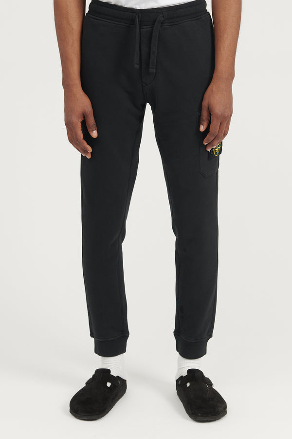 64520 Brushed Cotton Fleece Sweat Pants  - Black