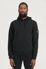 64120 Brushed Cotton Fleece Hooded Sweatshirt FW22 - Black