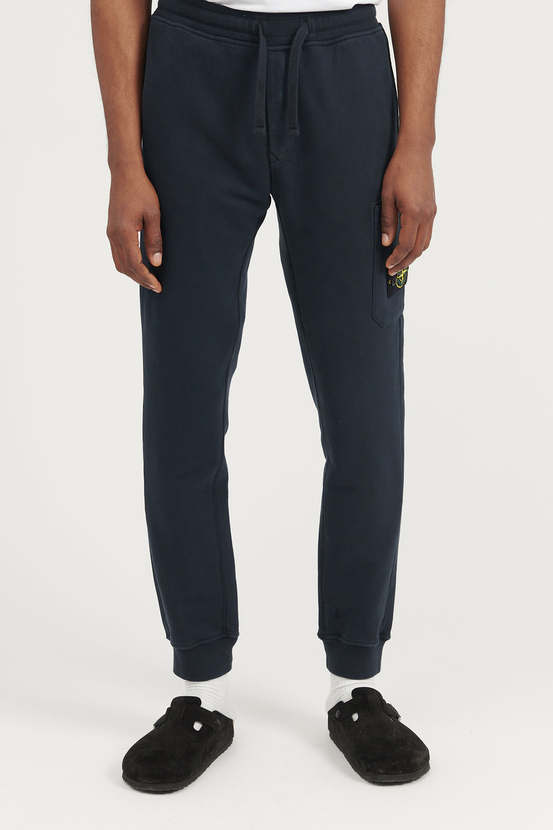 64520 Brushed Cotton Fleece Sweat Pants - Navy Blue