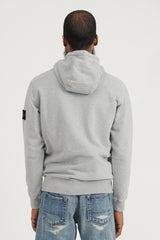 64120 Brushed Cotton Fleece Hooded Sweatshirt FW22 - Melange Grey