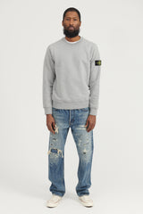 63020 Brushed Cotton Fleece Crewneck Sweatshirt FW22 - Melange Grey