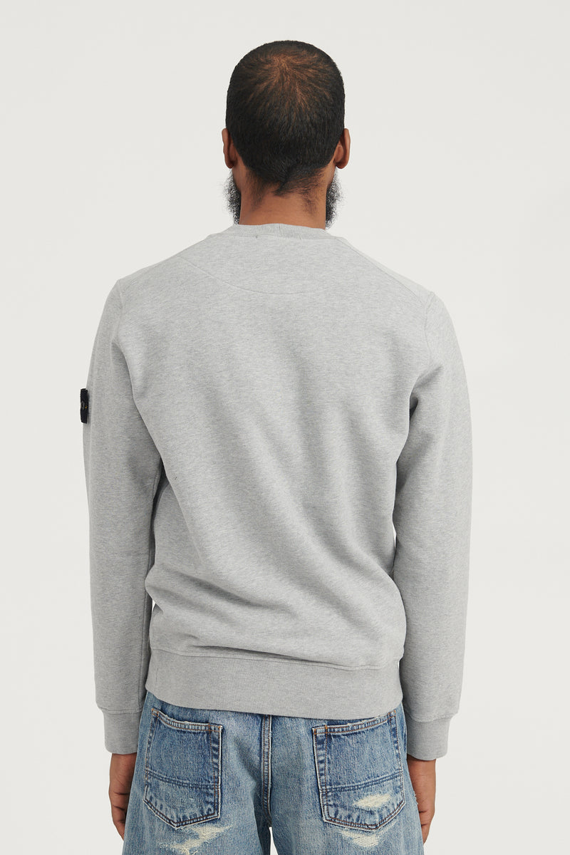 63020 Brushed Cotton Fleece Crewneck Sweatshirt FW22 - Melange Grey
