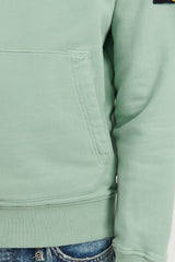 64120 Brushed Cotton Fleece Hooded Sweatshirt FW22 - Sage