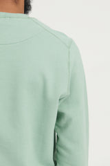 63020 Brushed Cotton Fleece Crewneck Sweatshirt FW22 - Sage