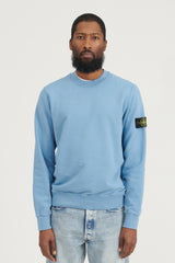 63020 Brushed Cotton Fleece Crewneck Sweatshirt FW22 - Mid Blue