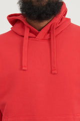 64120 Brushed Cotton Fleece Hooded Sweatshirt FW22 - Red