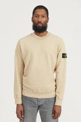 63020 Brushed Cotton Fleece Crewneck Sweatshirt FW22 - Beige