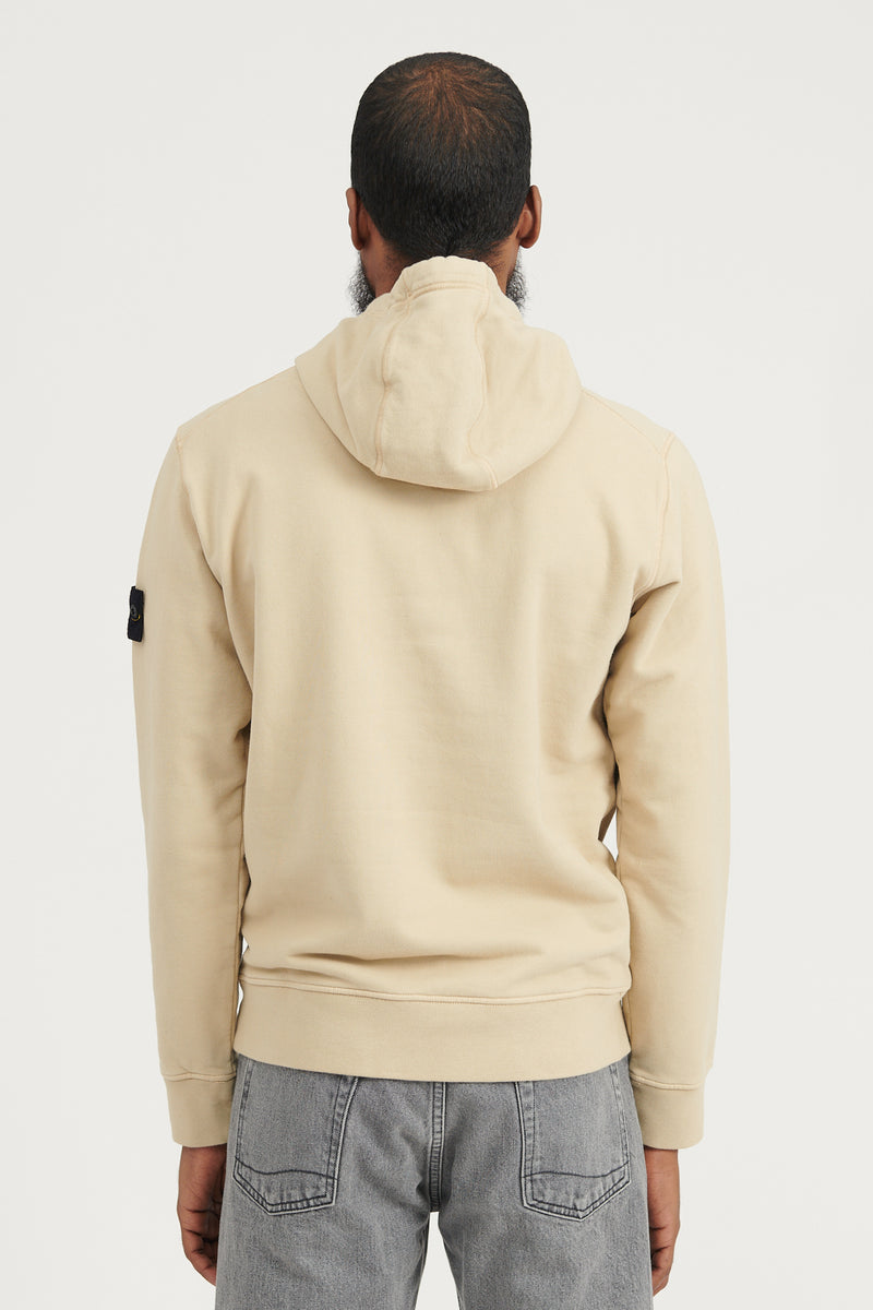 64120 Brushed Cotton Fleece Hooded Sweatshirt FW22 - Beige