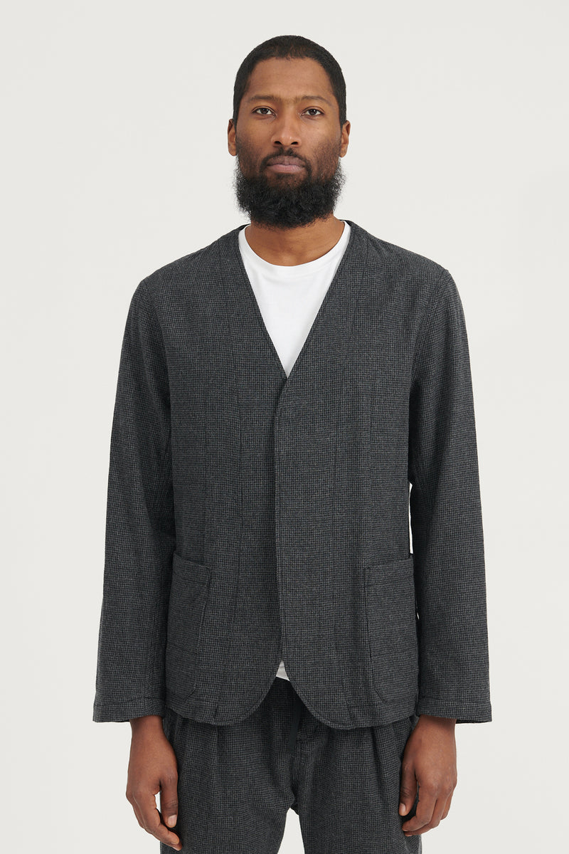 Soldier Jacket W/C Twill Houndstooth - Black