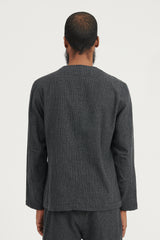 Soldier Jacket W/C Twill Houndstooth - Black