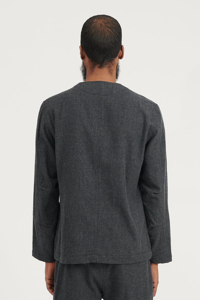 Soldier Jacket W/C Twill Houndstooth - Black