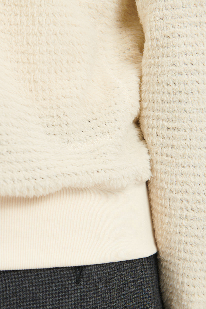 Dweller Cardigan Poly Fleece Polartec Alpha Direct - Off White
