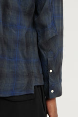 Rancher Shirt Jacket C/W Twill Ombre Plaid - Navy