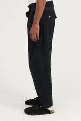 30229 Emerized Cotton Nylon Satin Wide Chino - Black