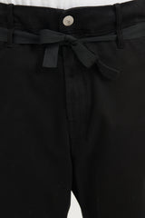 30229 Emerized Cotton Nylon Satin Wide Chino - Black