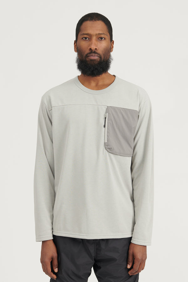 Long Sleeve Pocket Tee - Grey