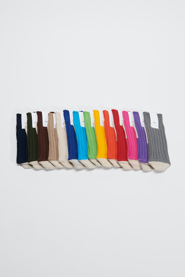 Unpaired Cotton Rib Sock - Multiple Colors