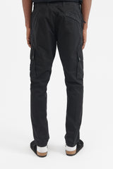 303WA Brushed Cotton Canvas Slim Cargo Pants - Black