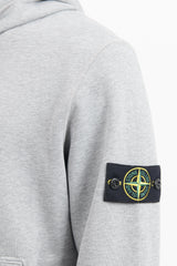 64151 Cotton Fleece Garment Dyed Hooded Sweatshirt - Melange Grey