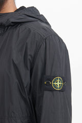 40522 Garment Dyed Crinkle Reps Nylon Hooded Jacket - Black