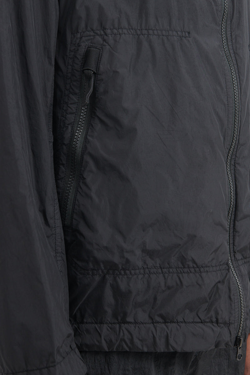 40522 Garment Dyed Crinkle Reps Nylon Hooded Jacket - Black