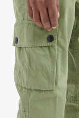 303WA Brushed Cotton Canvas Slim Cargo Pants - Sage