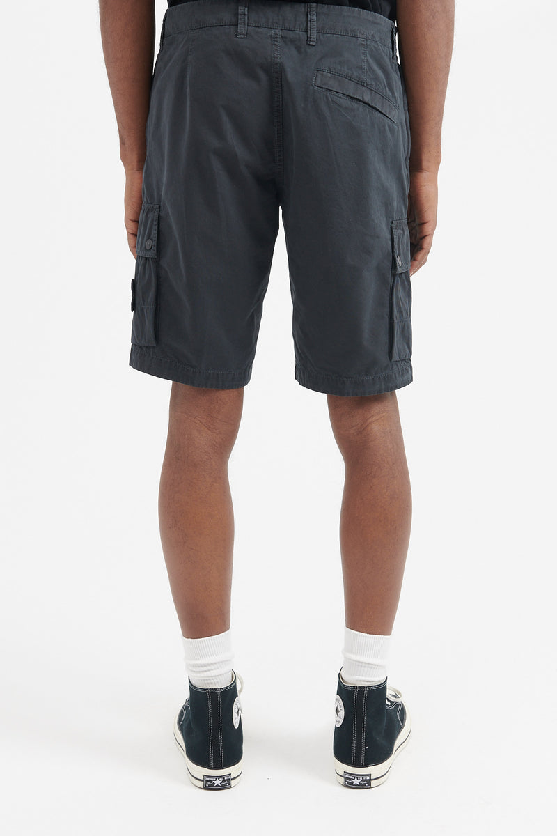 L11WA Brushed Cotton Canvas Bermuda Shorts Slim - Charcoal
