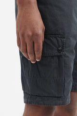 L11WA Brushed Cotton Canvas Bermuda Shorts Slim - Charcoal