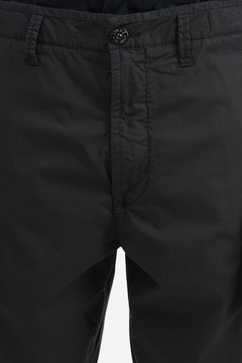 L0803 Stretch Cotton Tela Paracadute Bermuda Shorts Regular - Black