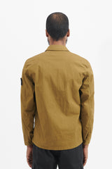 10210 Supima Cotton Twill Overshirt - Dark Beige