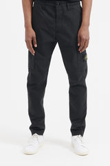 30410 Supima Cotton Twill Pants Regular Tapered - Black