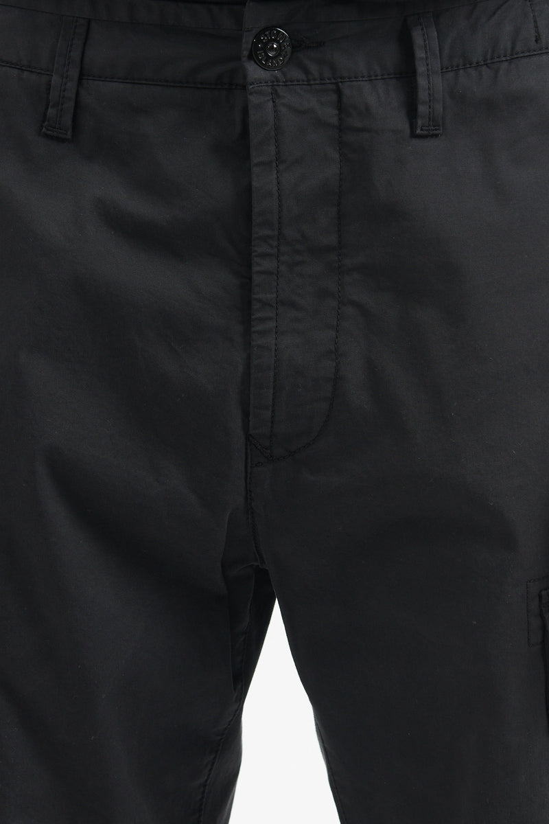 30410 Supima Cotton Twill Pants Regular Tapered - Black
