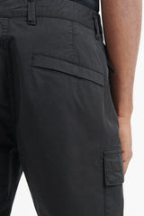 30410 Supima Cotton Twill Pants Regular Tapered - Black