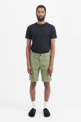 L11WA Brushed Cotton Canvas Bermuda Shorts Slim - Sage