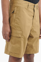 L0803 Stretch Cotton Tela Paracadute Bermuda Shorts Regular - Dark Beige