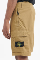 L0803 Stretch Cotton Tela Paracadute Bermuda Shorts Regular - Dark Beige