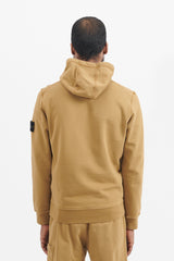 64151 Cotton Fleece Garment Dyed Hooded Sweatshirt - Dark Beige