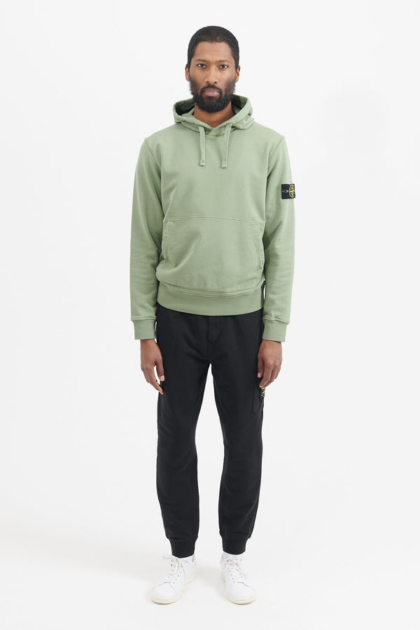 64151 Cotton Fleece Garment Dyed Hooded Sweatshirt - Sage