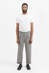 Summer Wool 2 Tuck Pants - Grey