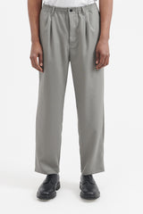 Summer Wool 2 Tuck Pants - Grey