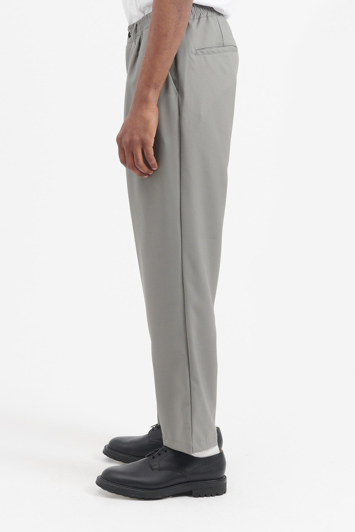 Summer Wool 2 Tuck Pants - Grey