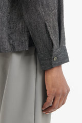 Linen Shirt Jacket - Charcoal