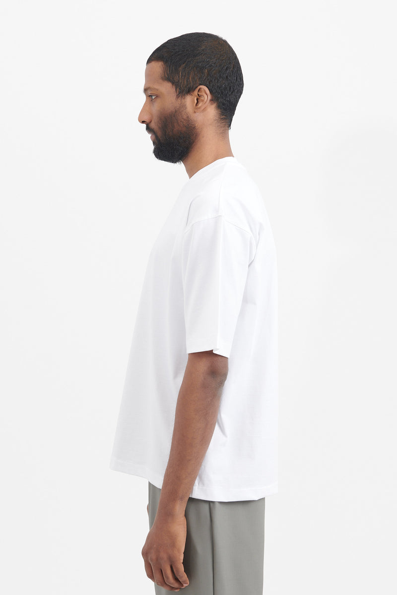 Knitted Rib T-Shirt - White