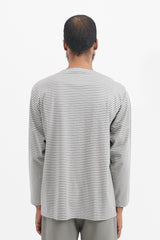 Striped Long Sleeve - Grey/White