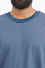Knitted Rib T-Shirt - Slate